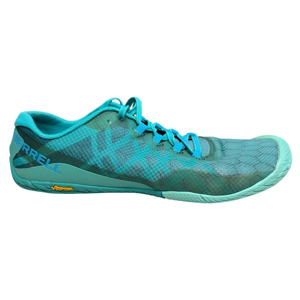 Merrell Vapor Glove 3 Barefoot Running Shoes Womens 10.5 Baltic Teal Athletic